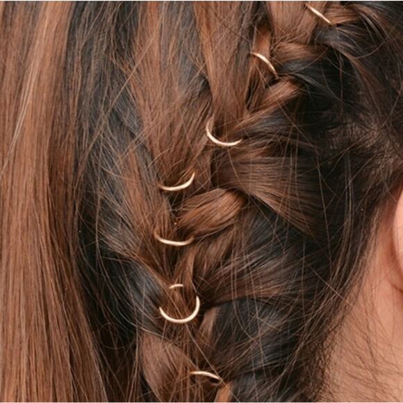 Gold Hair Rings - Picture 2 of 5